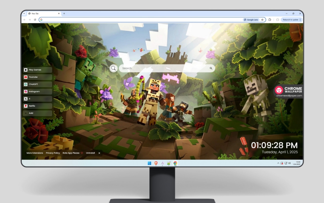 Minecraft Live Wallpaper chrome谷歌浏览器插件_扩展第1张截图