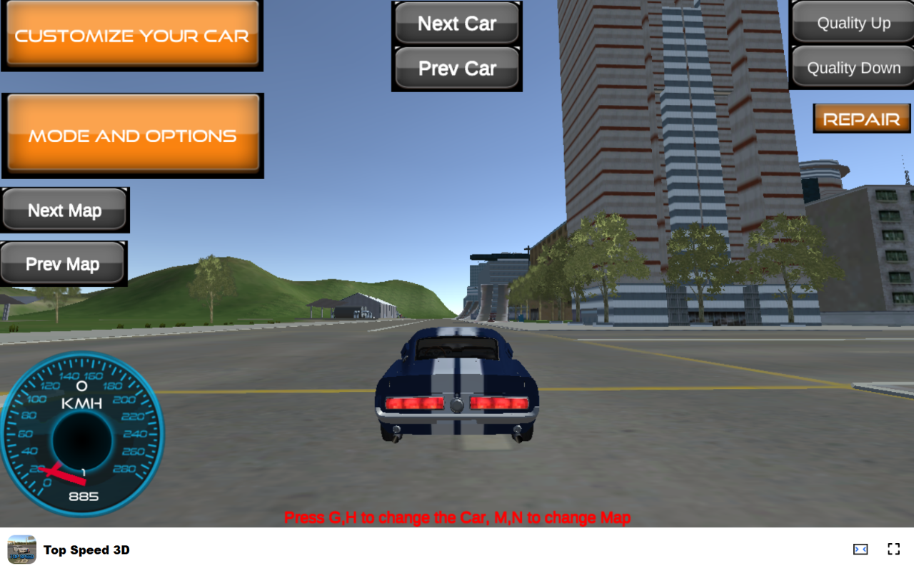 Top Speed 3D 游戏 - 用无尽的选项定制你的梦幻车！ chrome谷歌浏览器插件_扩展第5张截图