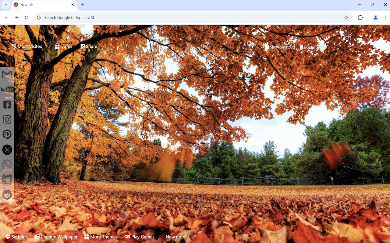 秋壁纸 chrome谷歌浏览器插件_扩展第1张截图