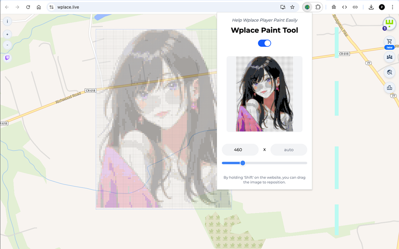 Wplace Paint Tool chrome谷歌浏览器插件_扩展第1张截图