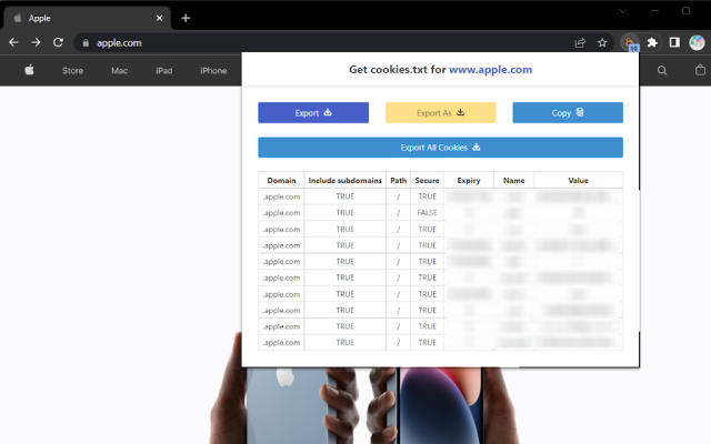 Get cookies.txt chrome谷歌浏览器插件_扩展第4张截图