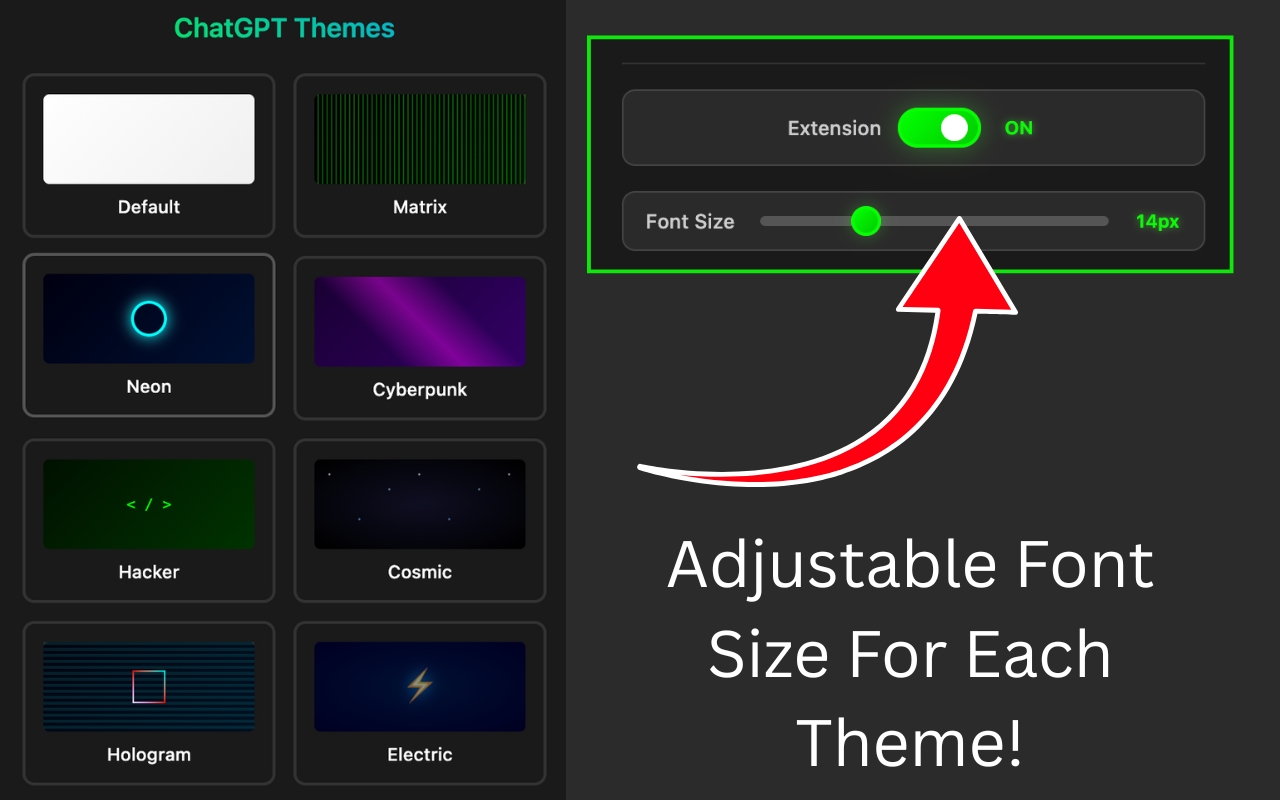 Custom Themes for ChatGPT - Skins, Dark Mode & UI Styles chrome谷歌浏览器插件_扩展第4张截图