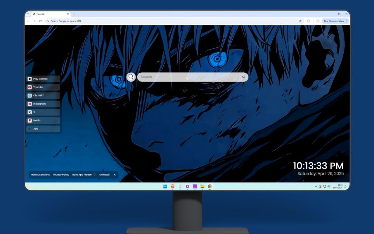 Satoru Gojo Gaze Live Wallpaper chrome谷歌浏览器插件_扩展第3张截图