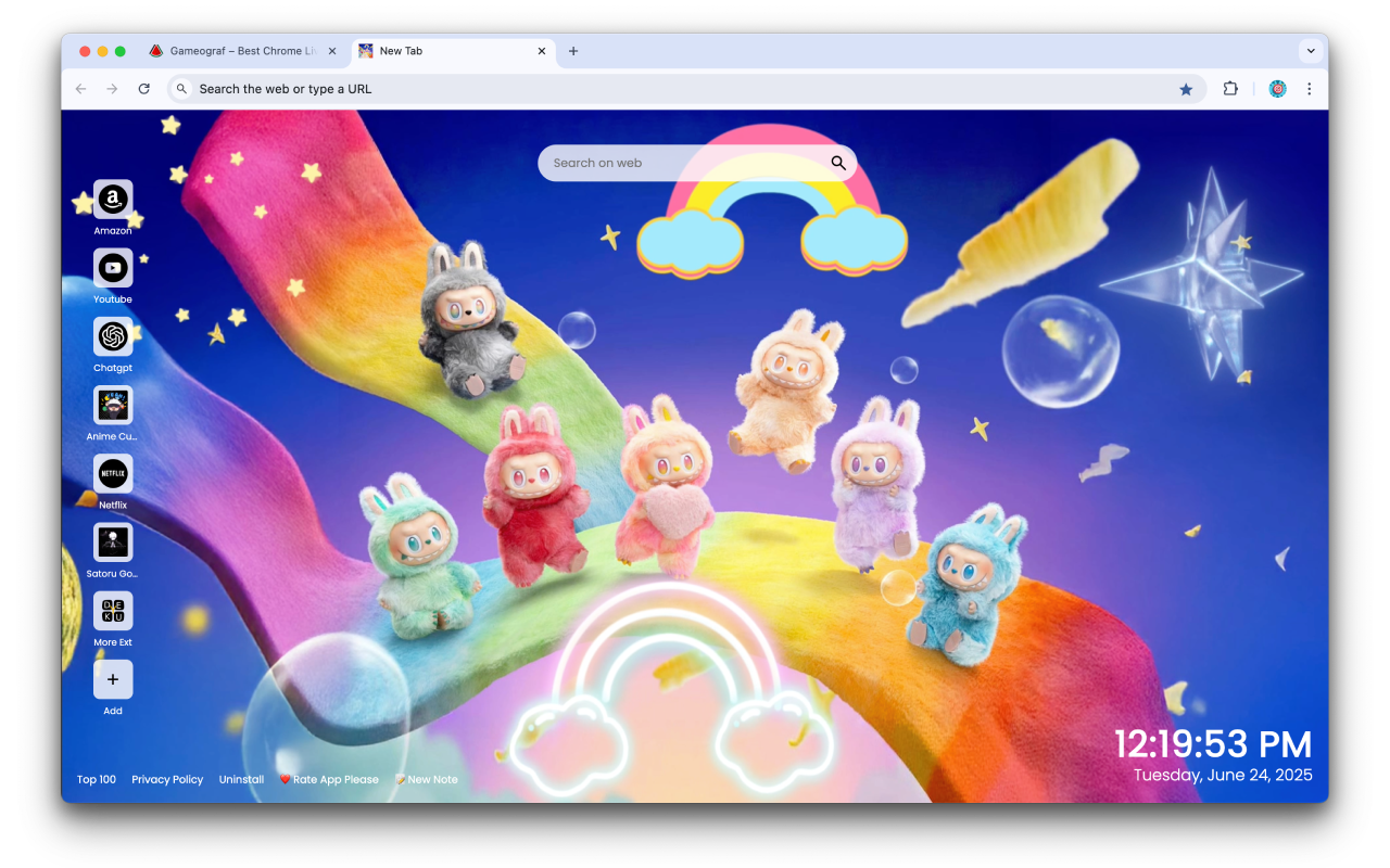 Labubu Rainbow Live Wallpaper chrome谷歌浏览器插件_扩展第1张截图