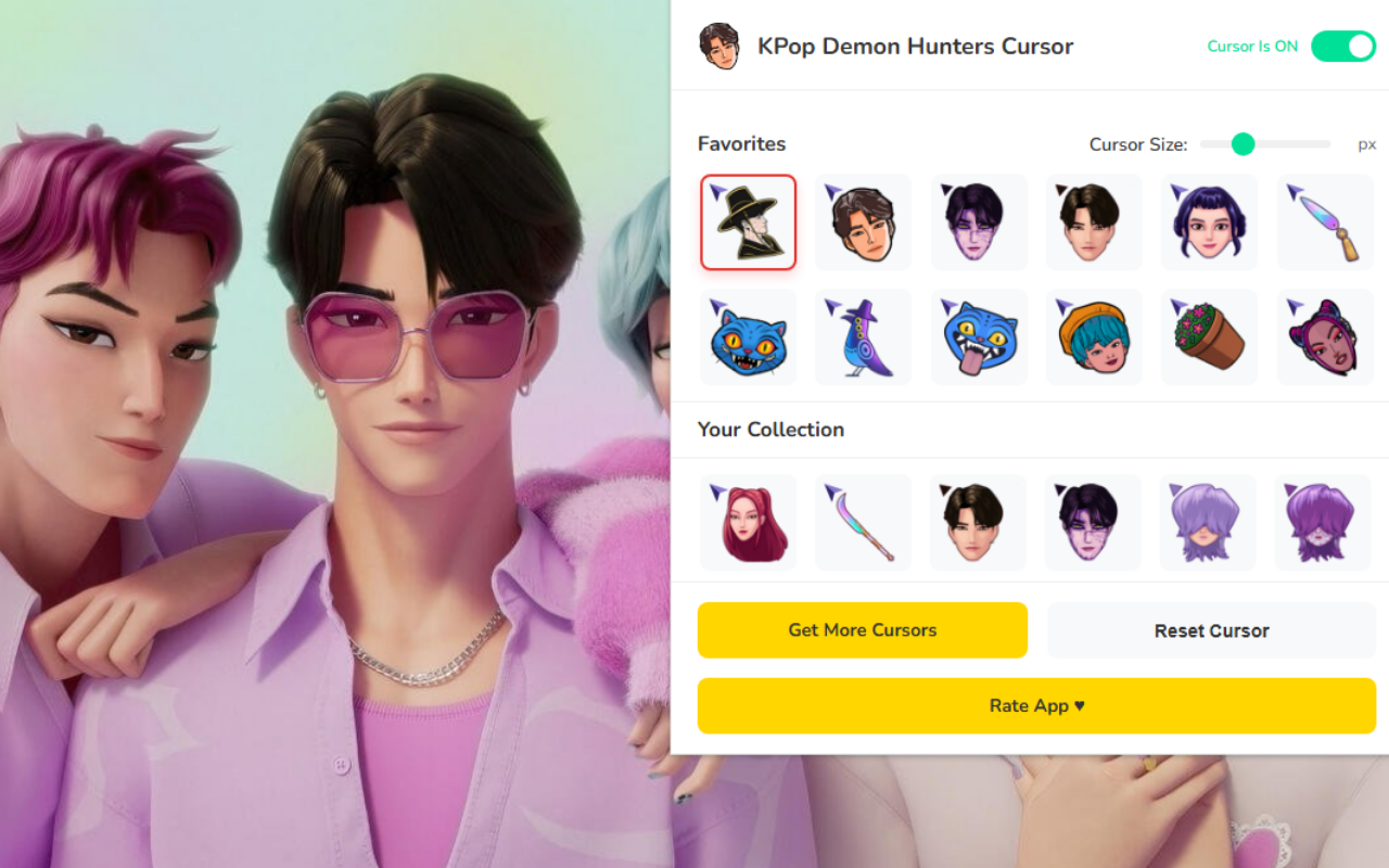KPop Demon Hunters Cursor ★ Custom Cursor for Chrome™ chrome谷歌浏览器插件_扩展第2张截图