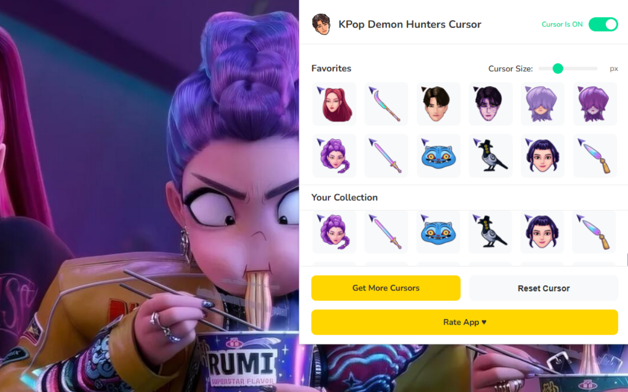 KPop Demon Hunters Cursor ★ Custom Cursor for Chrome™ chrome谷歌浏览器插件_扩展第3张截图