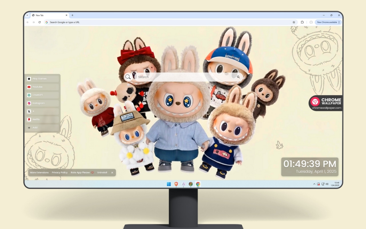 Labubu Live Wallpaper chrome谷歌浏览器插件_扩展第4张截图