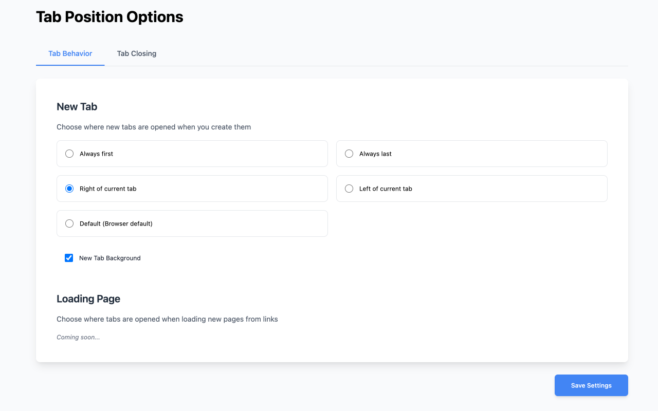 Tab Position Options Fork chrome谷歌浏览器插件_扩展第1张截图