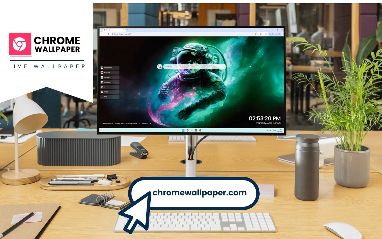 Astronaut in Space Live Wallpaper chrome谷歌浏览器插件_扩展第1张截图