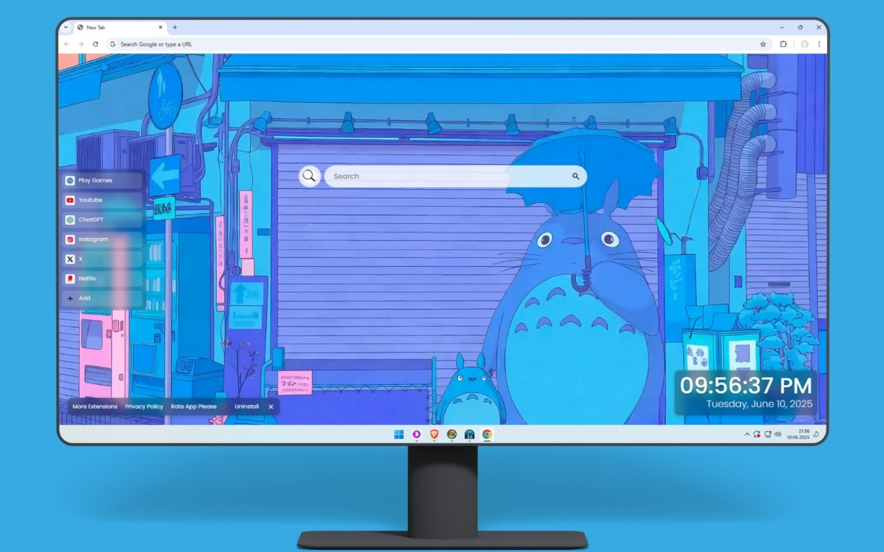 My Neighbor Totoro Aesthetic Live Wallpaper chrome谷歌浏览器插件_扩展第4张截图