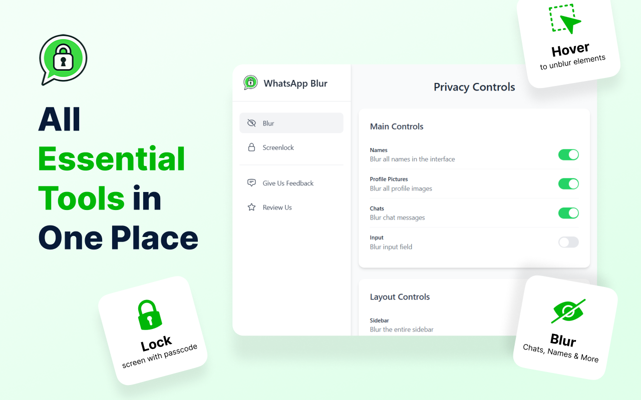 WhatsApp Blur: Blur names and lock your screen chrome谷歌浏览器插件_扩展第3张截图