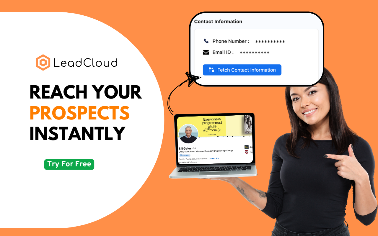 LeadCloud: Free B2B Phone Number & Email Finder chrome谷歌浏览器插件_扩展第1张截图