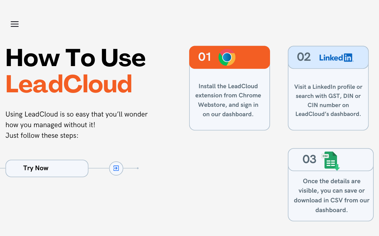 LeadCloud: Free B2B Phone Number & Email Finder chrome谷歌浏览器插件_扩展第2张截图