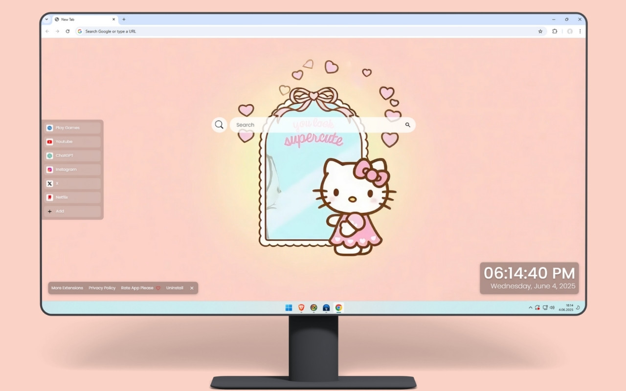 Hello Kitty Supercute Live Wallpaper chrome谷歌浏览器插件_扩展第2张截图