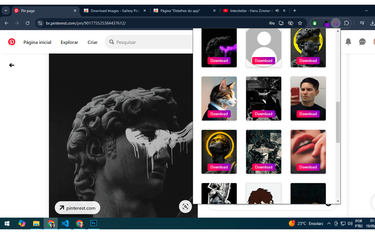 Download Images - Gallery Picker chrome谷歌浏览器插件_扩展第3张截图