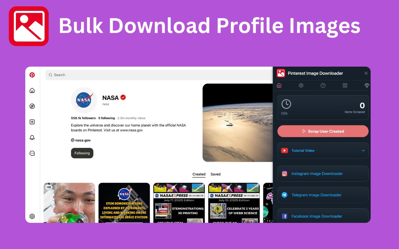Pinterest Images Downloader chrome谷歌浏览器插件_扩展第3张截图