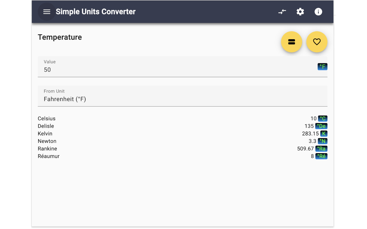 Simple Units Converter (Lite) chrome谷歌浏览器插件_扩展第1张截图