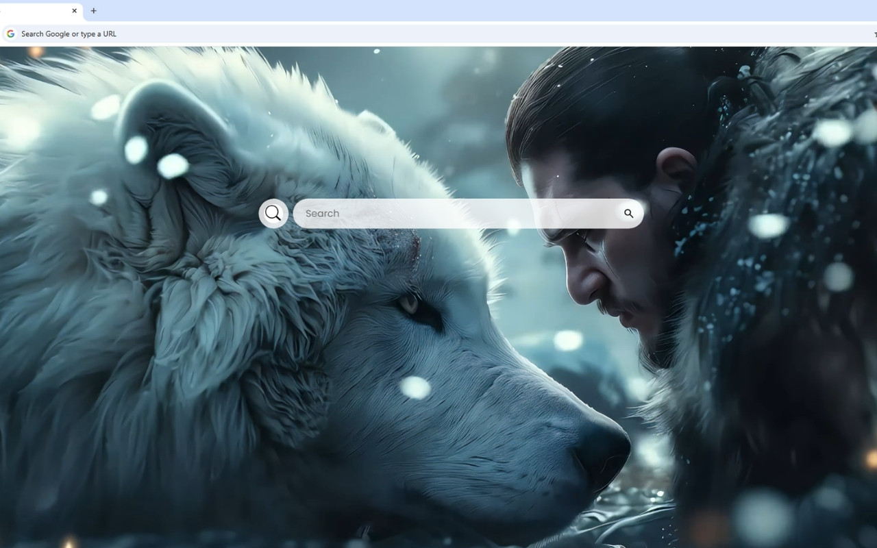 Jon Snow Wolf Live Wallpaper chrome谷歌浏览器插件_扩展第2张截图