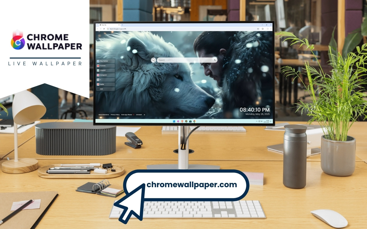 Jon Snow Wolf Live Wallpaper chrome谷歌浏览器插件_扩展第3张截图