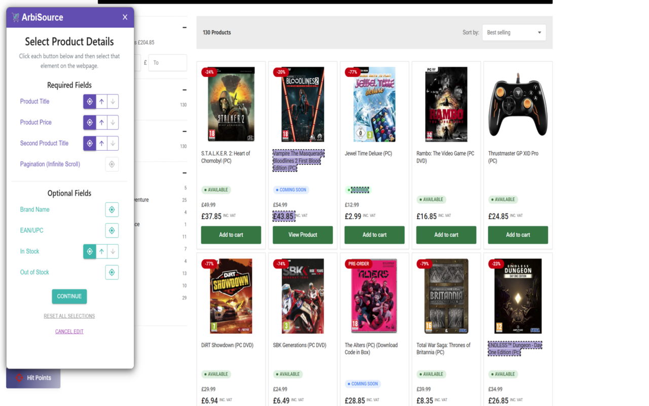 ArbiSource – Custom Scan Assistant chrome谷歌浏览器插件_扩展第2张截图