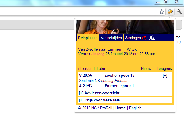 NS Trein Reisplanner Lite chrome谷歌浏览器插件_扩展第4张截图