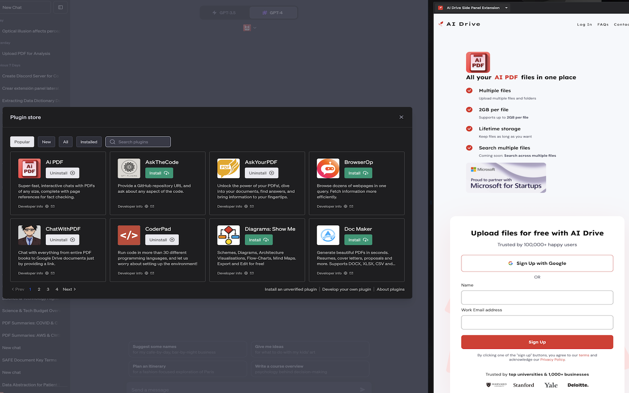 AI Drive - Side Panel chrome谷歌浏览器插件_扩展第2张截图