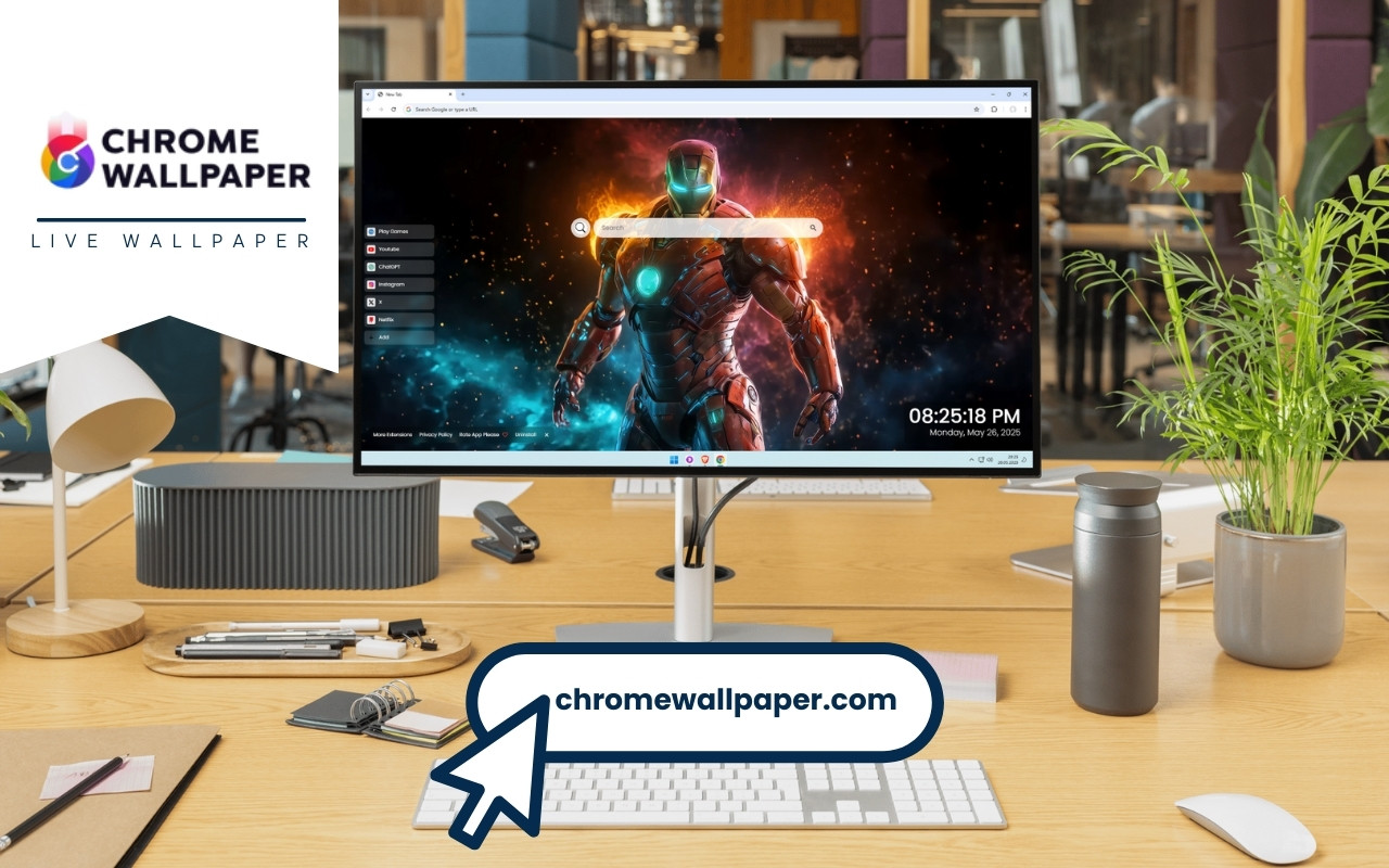 Iron Man Superhero Live Wallpaper chrome谷歌浏览器插件_扩展第1张截图