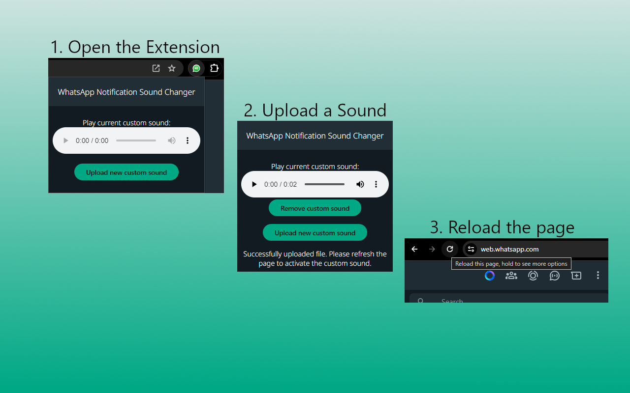 WhatsApp Notification Sound Changer chrome谷歌浏览器插件_扩展第2张截图