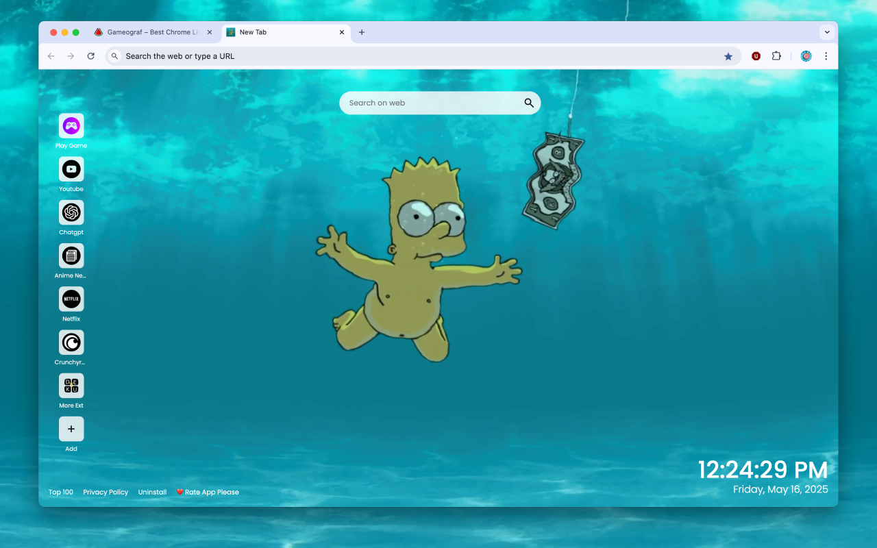 Simpsons Bart Nirvana Live Wallpaper chrome谷歌浏览器插件_扩展第3张截图