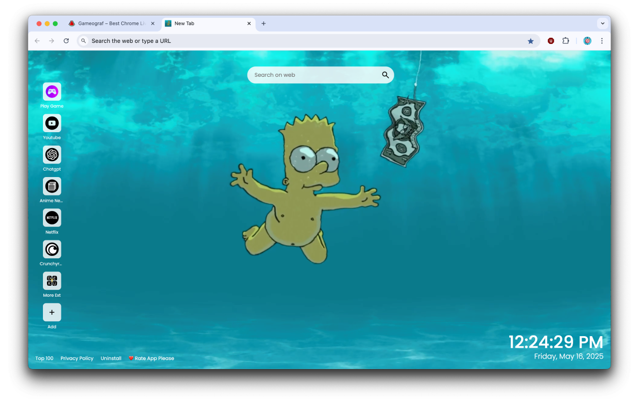 Simpsons Bart Nirvana Live Wallpaper chrome谷歌浏览器插件_扩展第4张截图