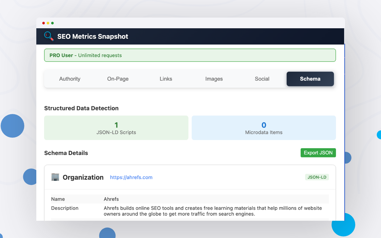 SEO Metrics Snapshot chrome谷歌浏览器插件_扩展第1张截图
