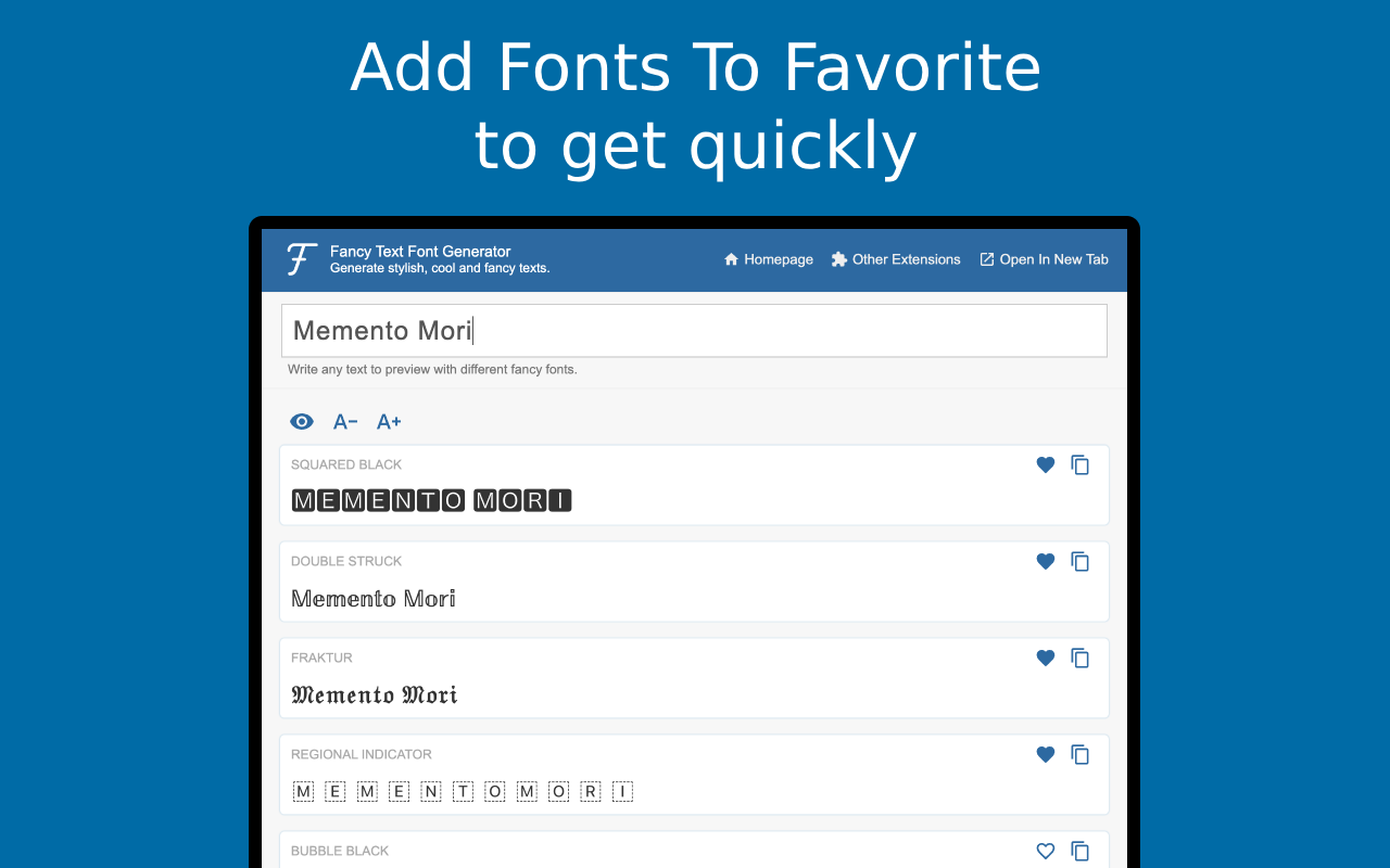 Fancy Text Font Generator chrome谷歌浏览器插件_扩展第1张截图