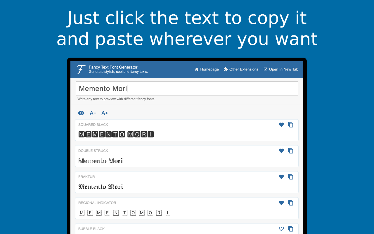 Fancy Text Font Generator chrome谷歌浏览器插件_扩展第3张截图
