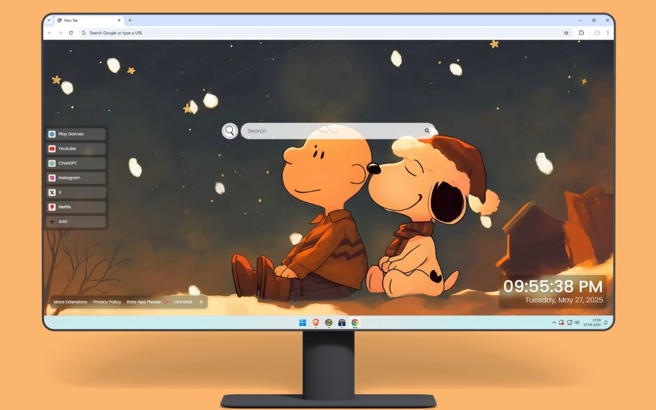 Charlie Brown and Snoopy Live Wallpaper chrome谷歌浏览器插件_扩展第3张截图