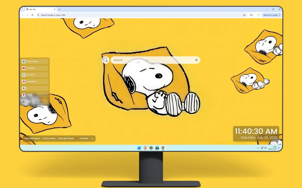 Snoopy Sleep Live Wallpaper chrome谷歌浏览器插件_扩展第2张截图