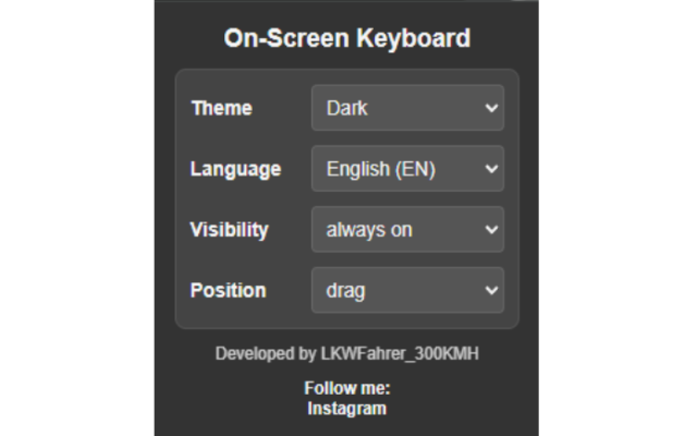 On-Screen Keyboard by LKWFahrer_300KMH chrome谷歌浏览器插件_扩展第1张截图