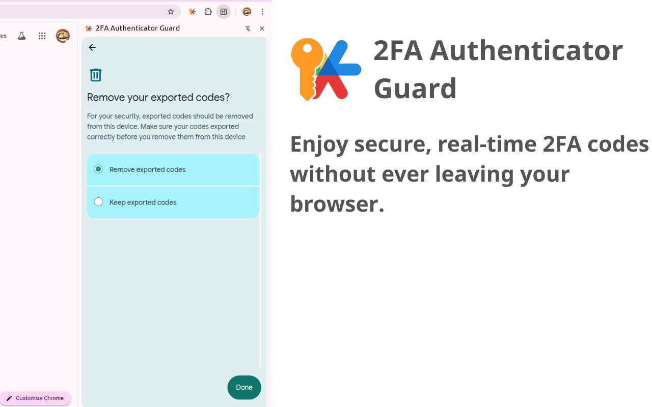2FA 验证器守卫 chrome谷歌浏览器插件_扩展第1张截图