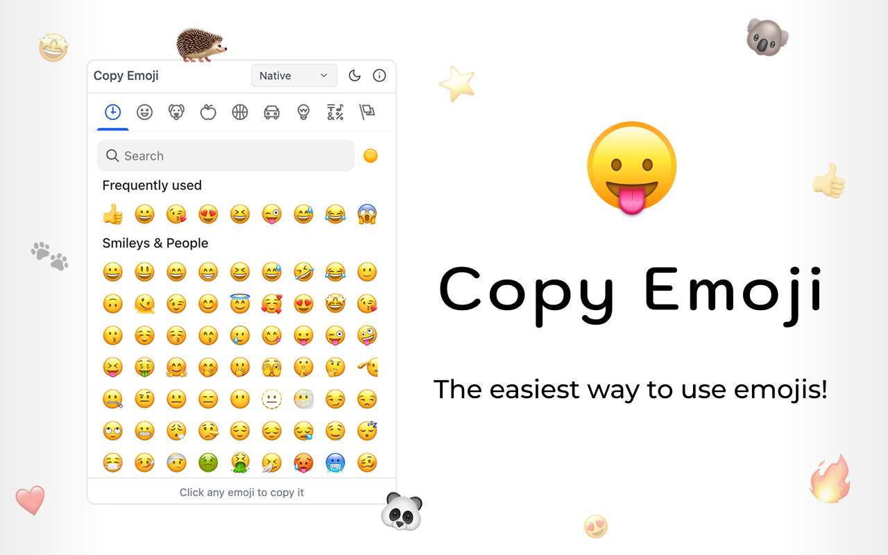 Copy Emoji: Emoji Keyboard, Emoji List & Instant Copy chrome谷歌浏览器插件_扩展第1张截图