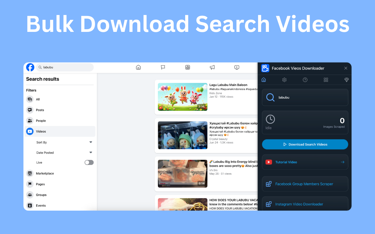 Facebook Videos Downloader - Save FB Videos chrome谷歌浏览器插件_扩展第1张截图