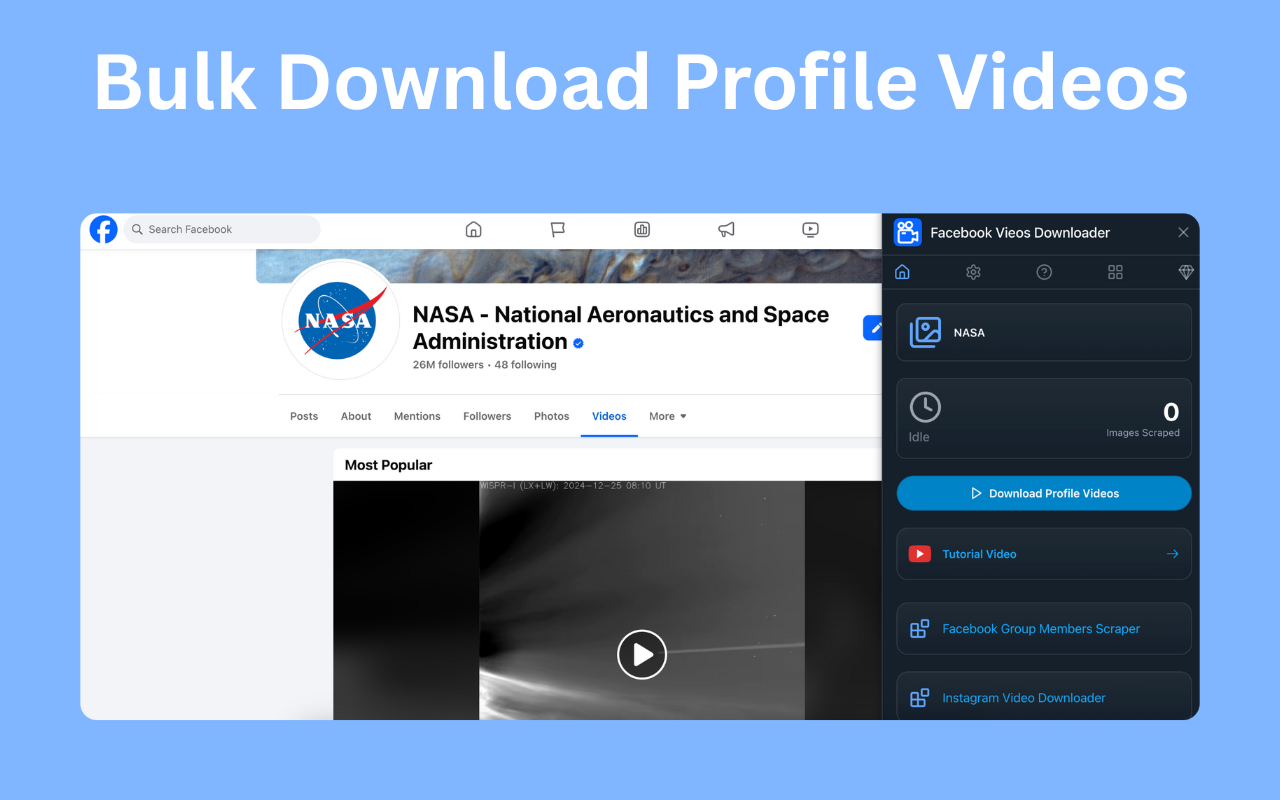 Facebook Videos Downloader - Save FB Videos chrome谷歌浏览器插件_扩展第2张截图