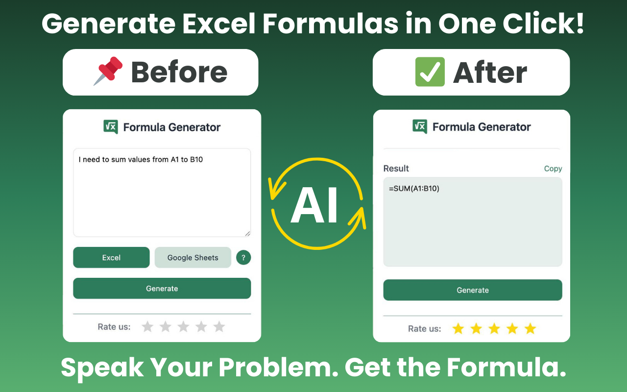 Excel 公式生成器 chrome谷歌浏览器插件_扩展第2张截图