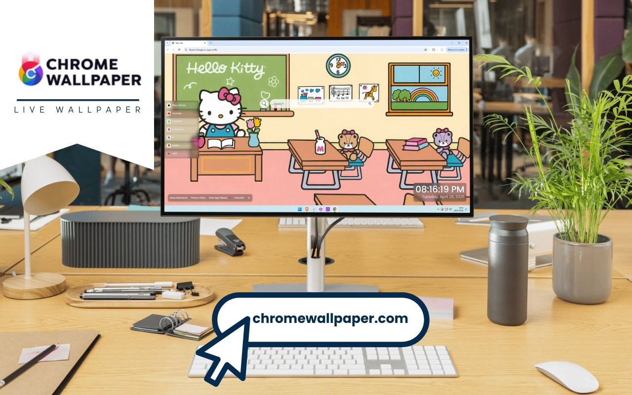 Hello Kitty Classroom Live Wallpaper chrome谷歌浏览器插件_扩展第2张截图