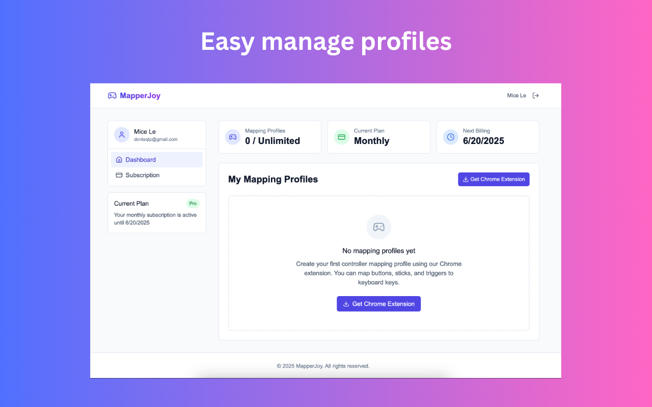 MapperJoy – Gamepad to keyboard mapper chrome谷歌浏览器插件_扩展第1张截图