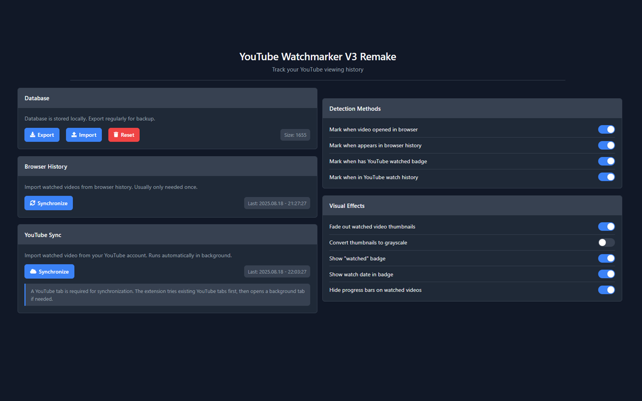 Youtube Watchmarker V3 Remake chrome谷歌浏览器插件_扩展第2张截图