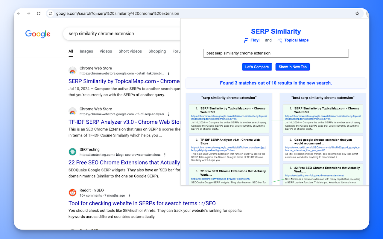 SERP Similarity by Floyi chrome谷歌浏览器插件_扩展第1张截图
