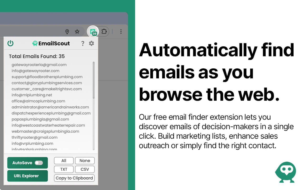 EmailScout - Email Finder, Scraper & Extractor chrome谷歌浏览器插件_扩展第5张截图
