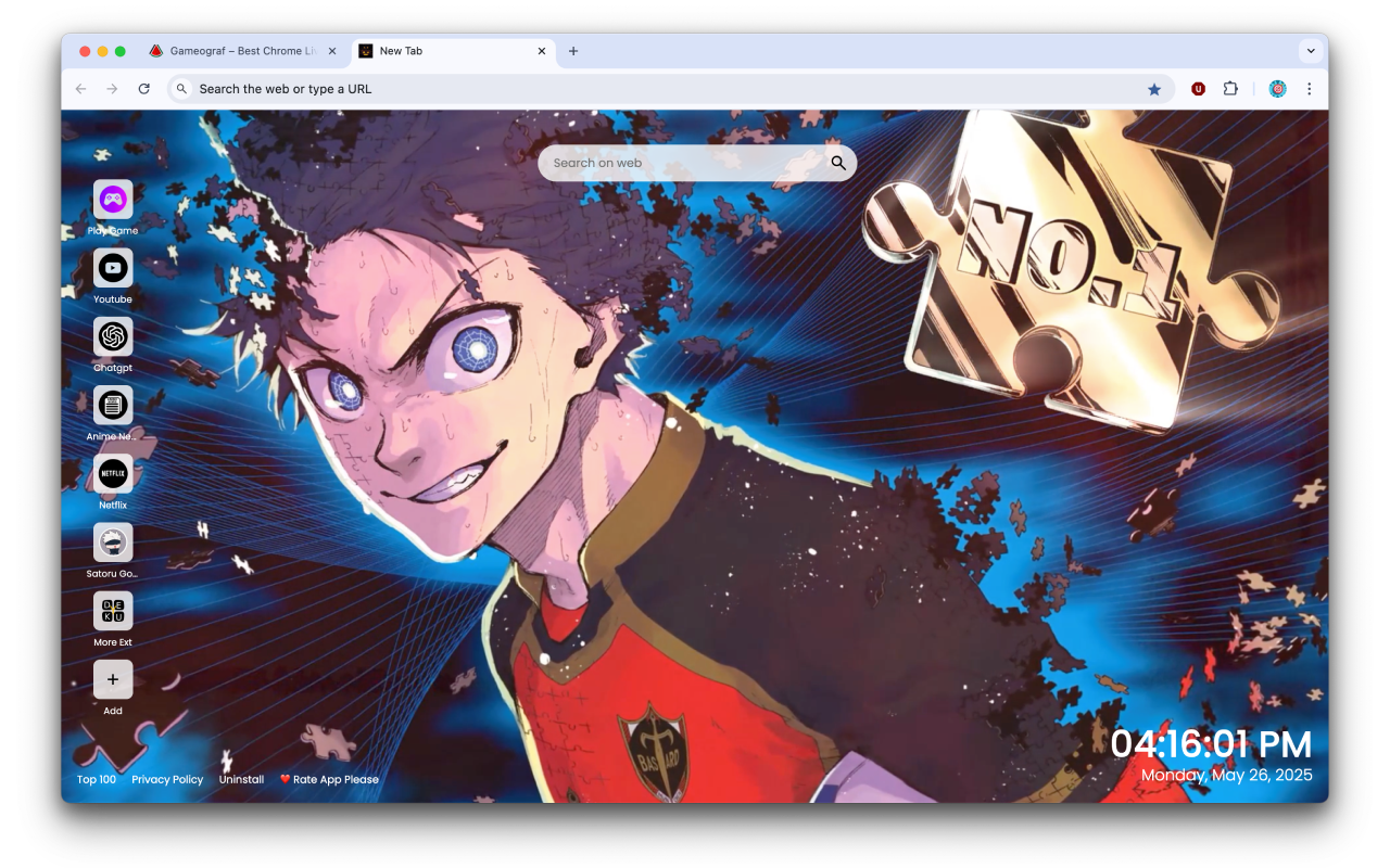 Yoichi Isagi Live Wallpaper chrome谷歌浏览器插件_扩展第1张截图