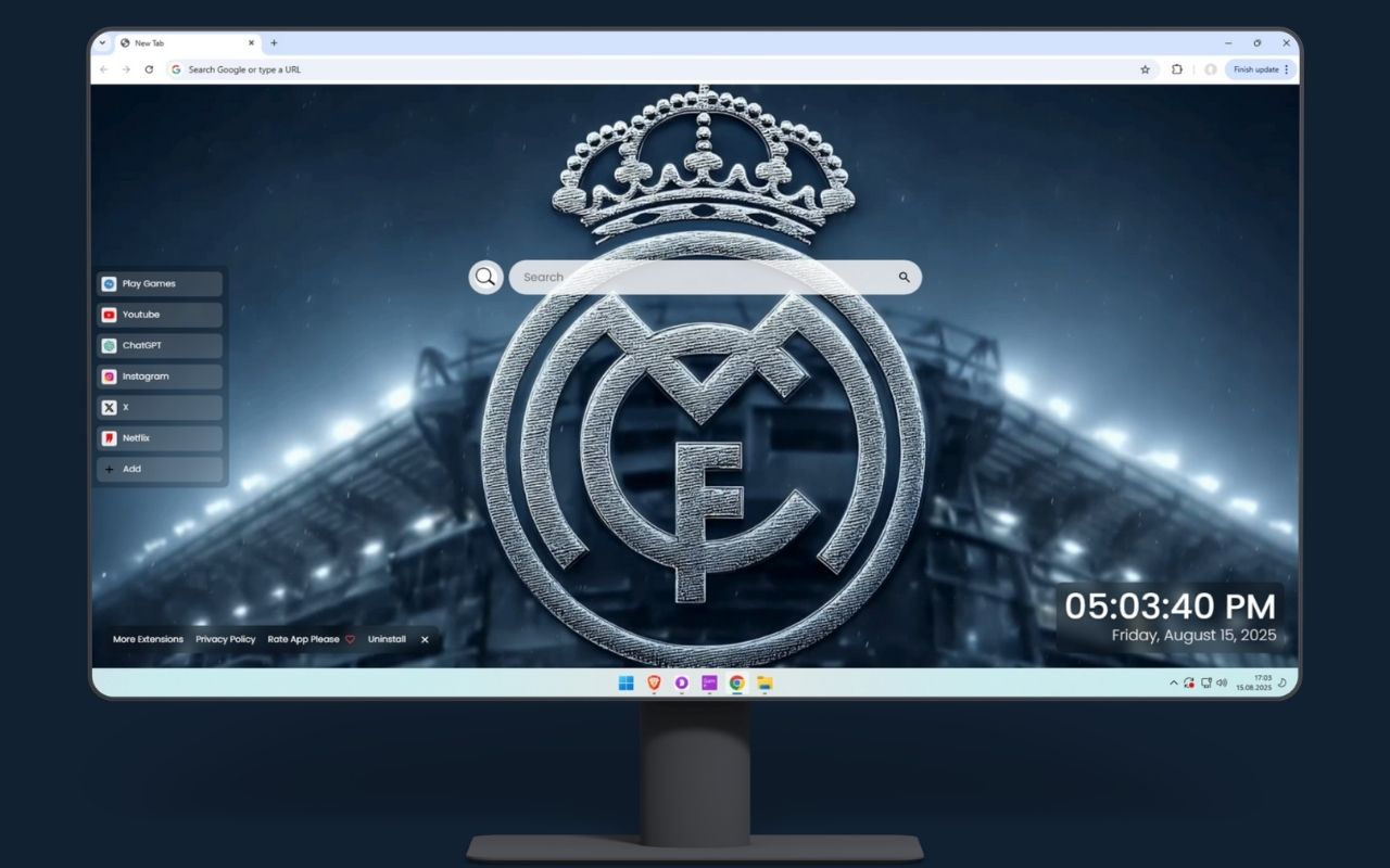 Real Madrid Emblem Live Wallpaper chrome谷歌浏览器插件_扩展第3张截图