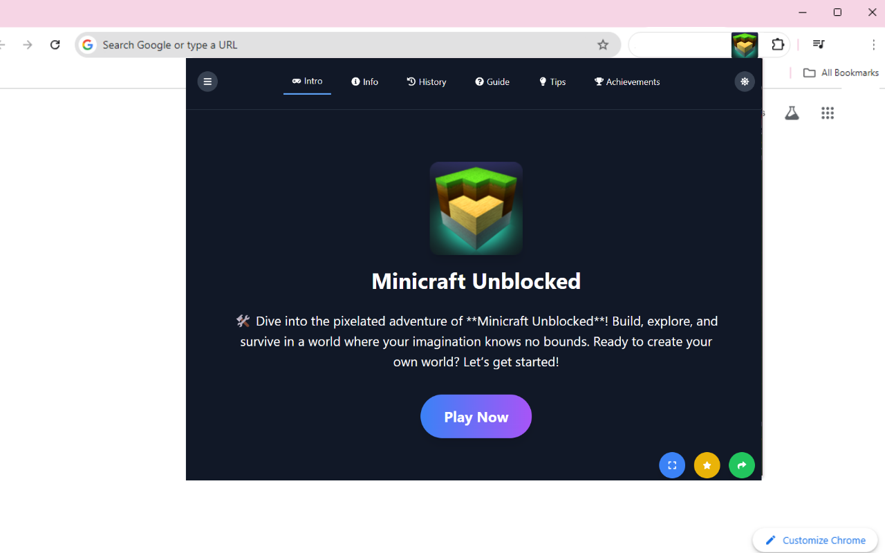 Minicraft Unblocked chrome谷歌浏览器插件_扩展第2张截图