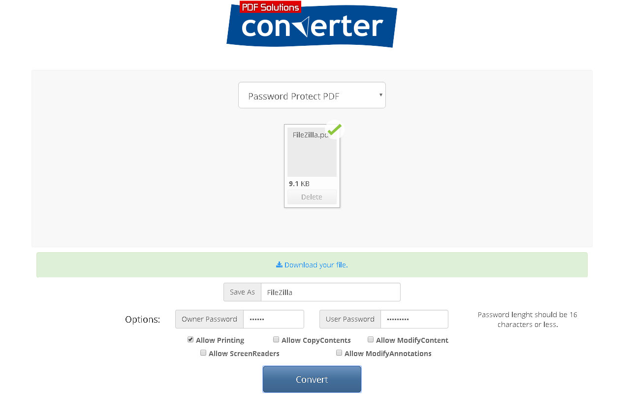Password Protect PDF chrome谷歌浏览器插件_扩展第2张截图